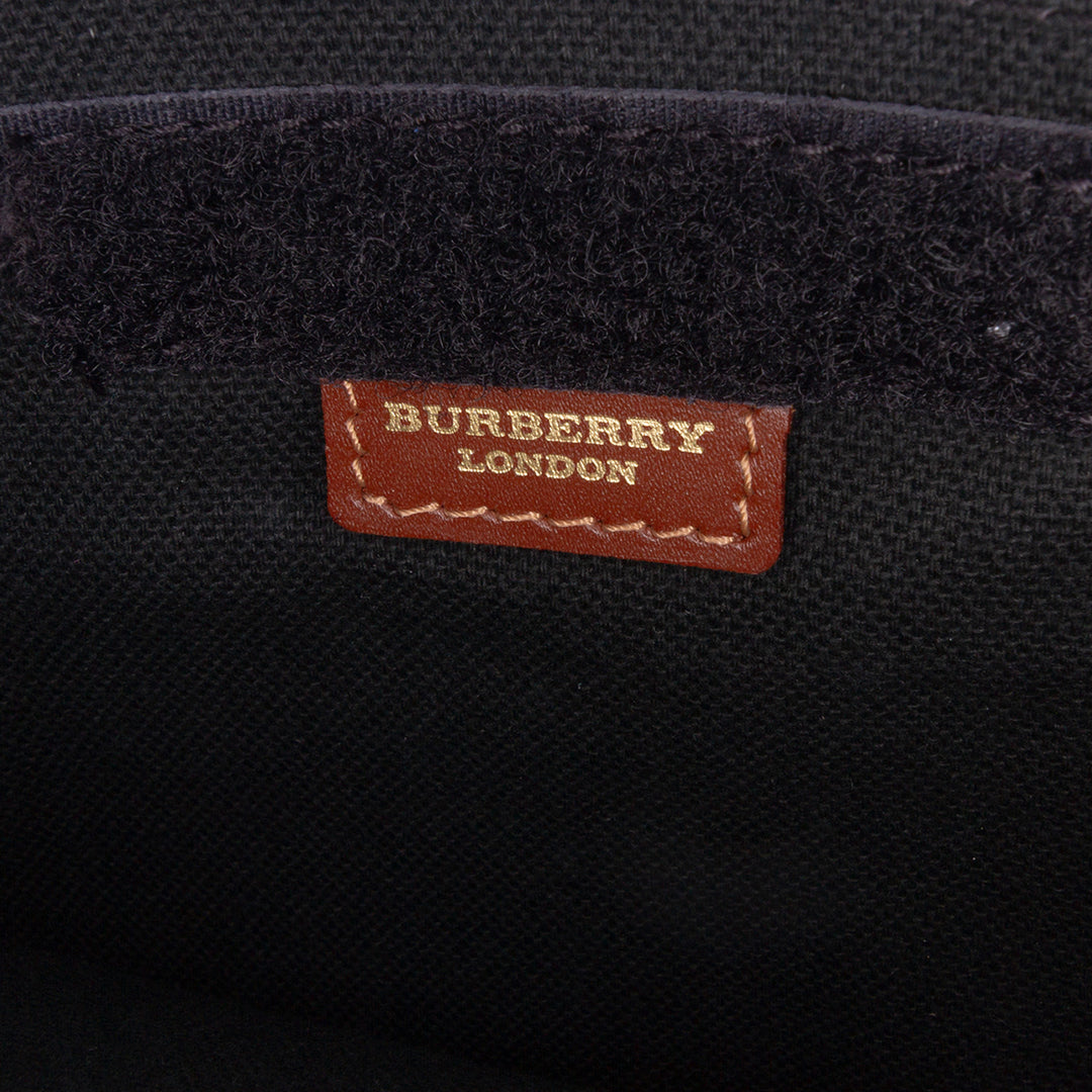 Burberry Haymarket Check Coated Toile Sac porté croisé Marron