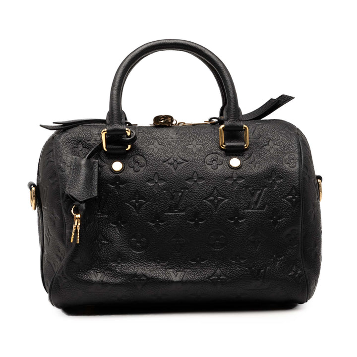 Louis Vuitton Monogram Empreinte Speedy Bandouliere 25 Noir