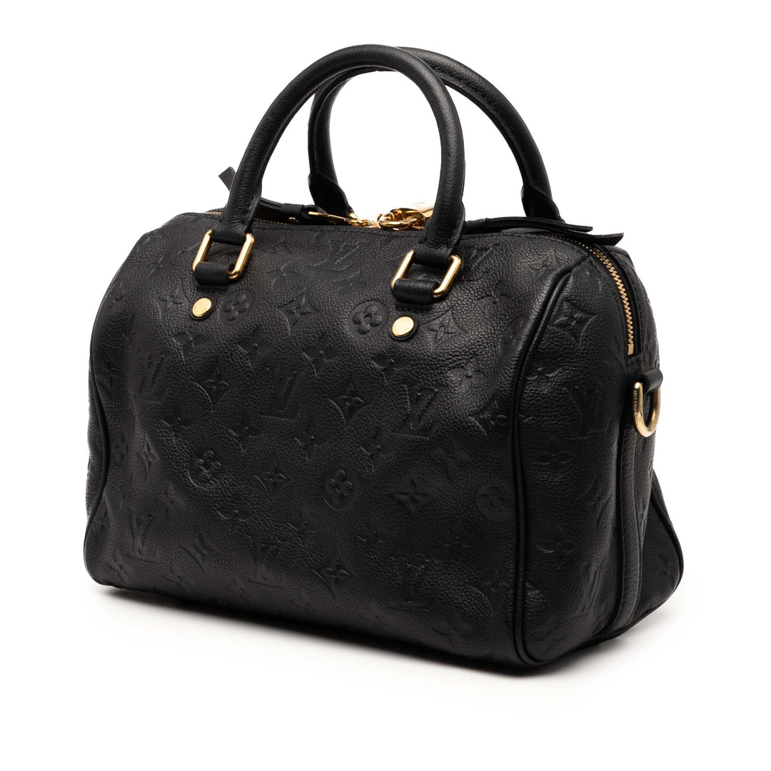 Louis Vuitton Monogram Empreinte Speedy Bandouliere 25 Noir