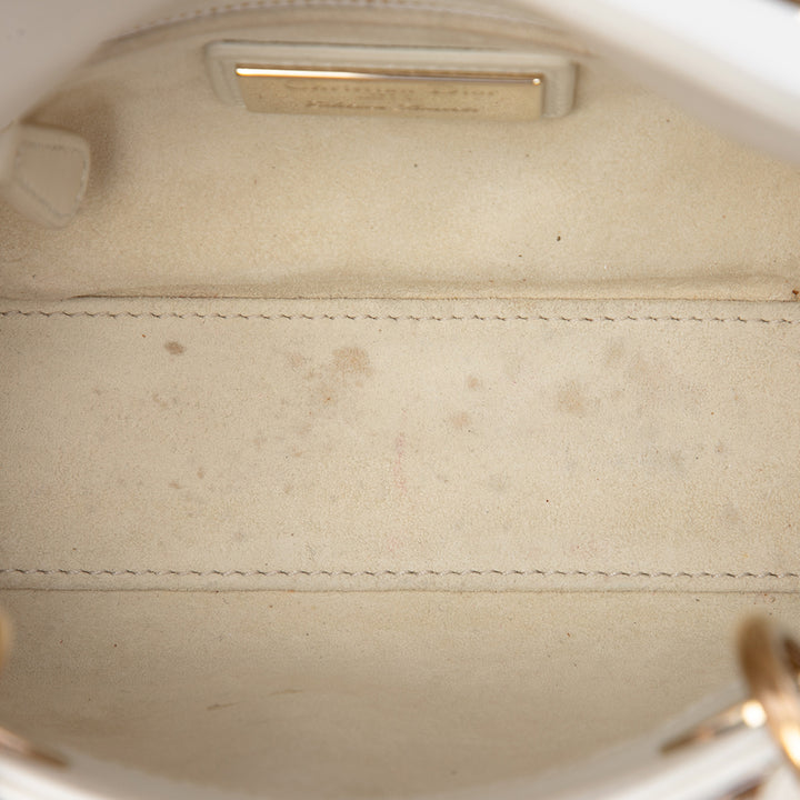 Dior Sac à main DiorAmour Niki De Saint Phalle Lady Dior Mini Cuir de veau Blanc – vue 4 – GABY PARIS