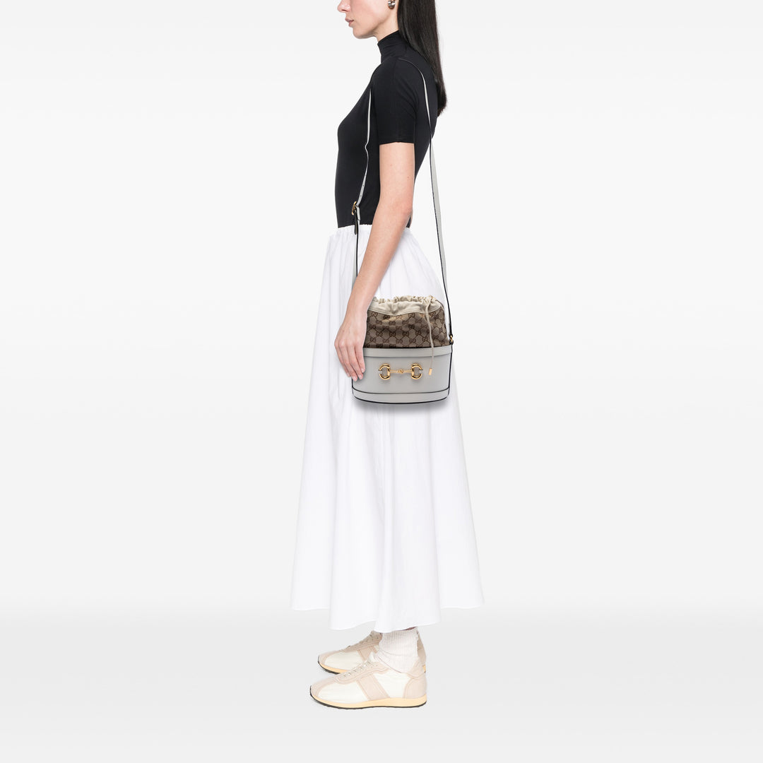 Gucci GG Toile Horsebit 1955 Bucket Sac