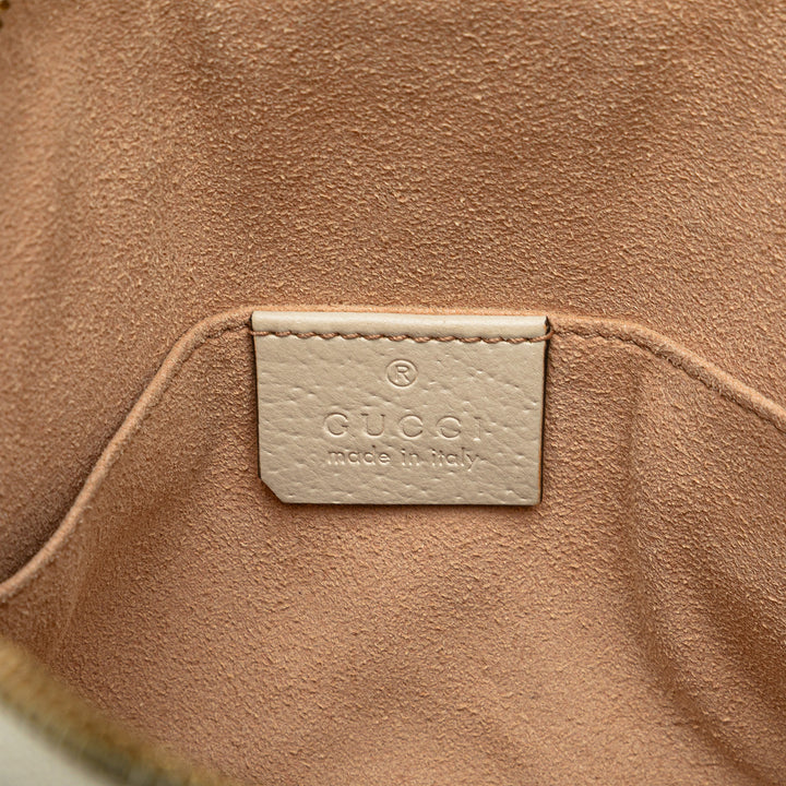 Small Leather Ophidia Dome Crossbody White - Gaby Paris