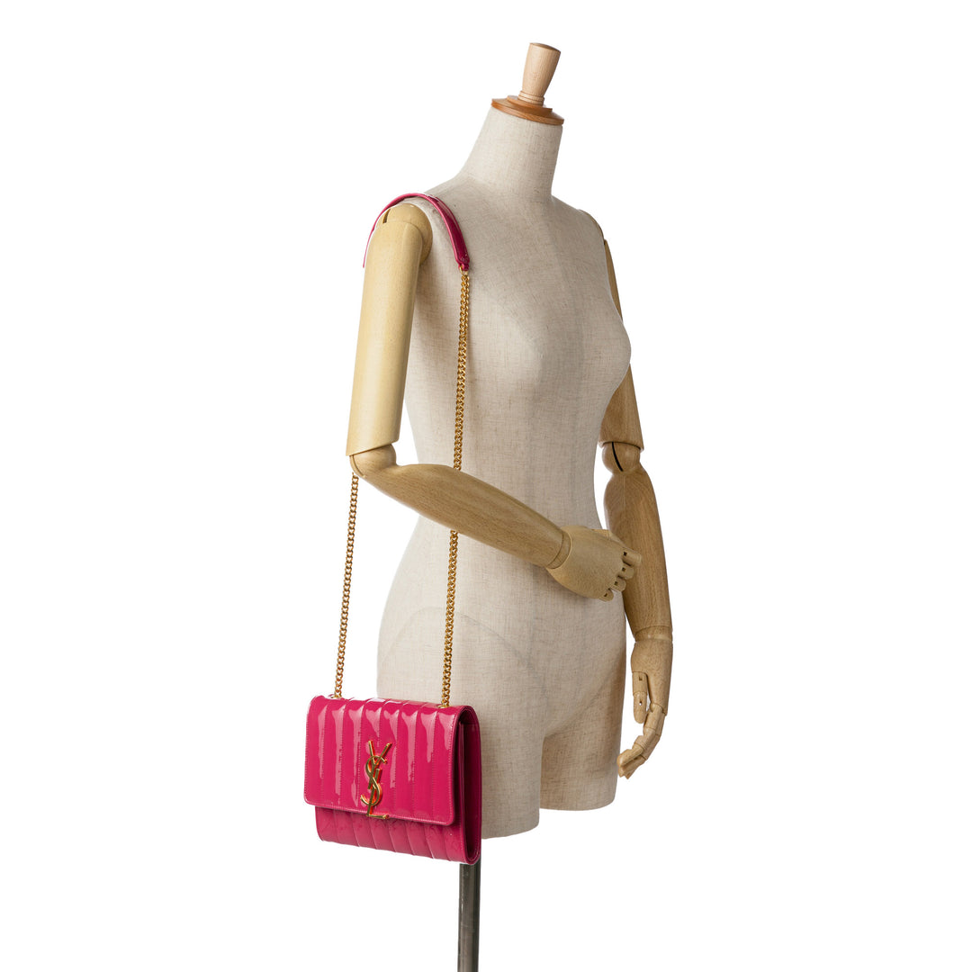 Medium Patent Vicky Crossbody Pink - Gaby Paris