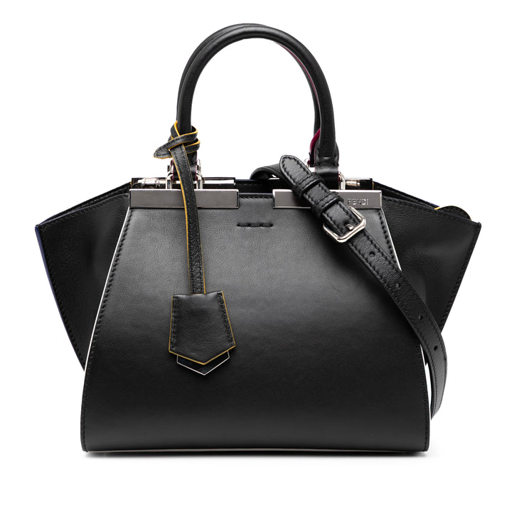 Fendi Mini Cuir de veau 3Jours Sac cartable Noir
