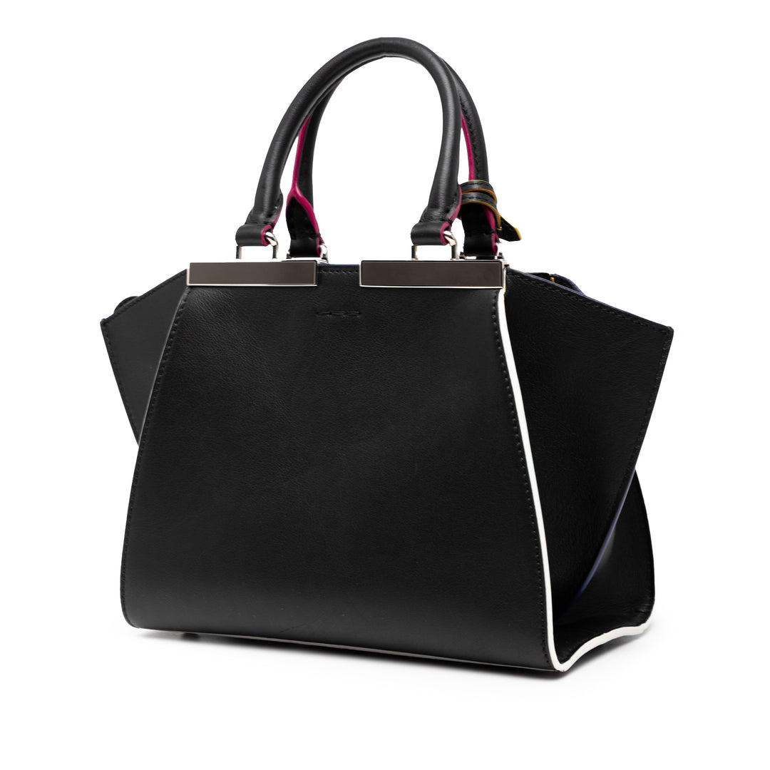 Fendi Mini Cuir de veau 3Jours Sac cartable Noir