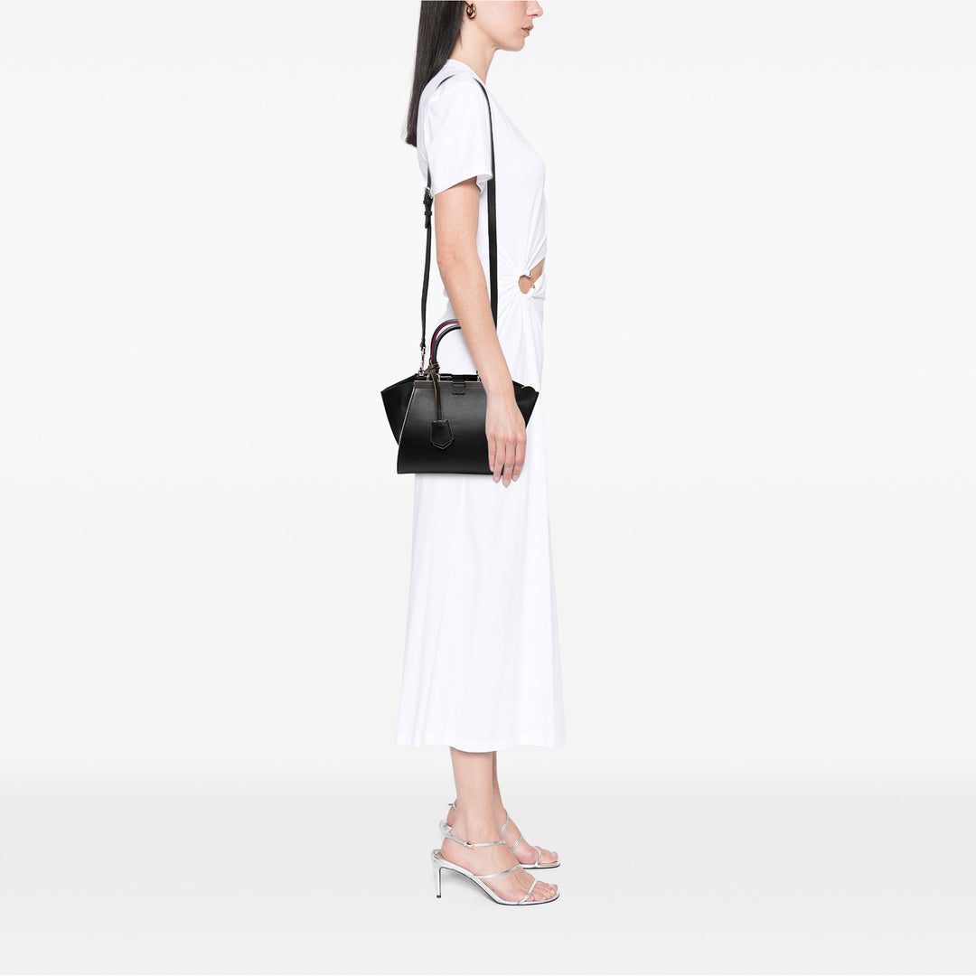 Fendi Mini Cuir de veau 3Jours Sac cartable Noir