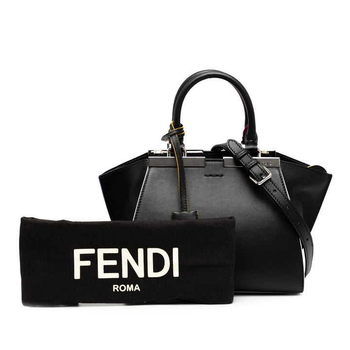 Fendi Mini Cuir de veau 3Jours Sac cartable Noir