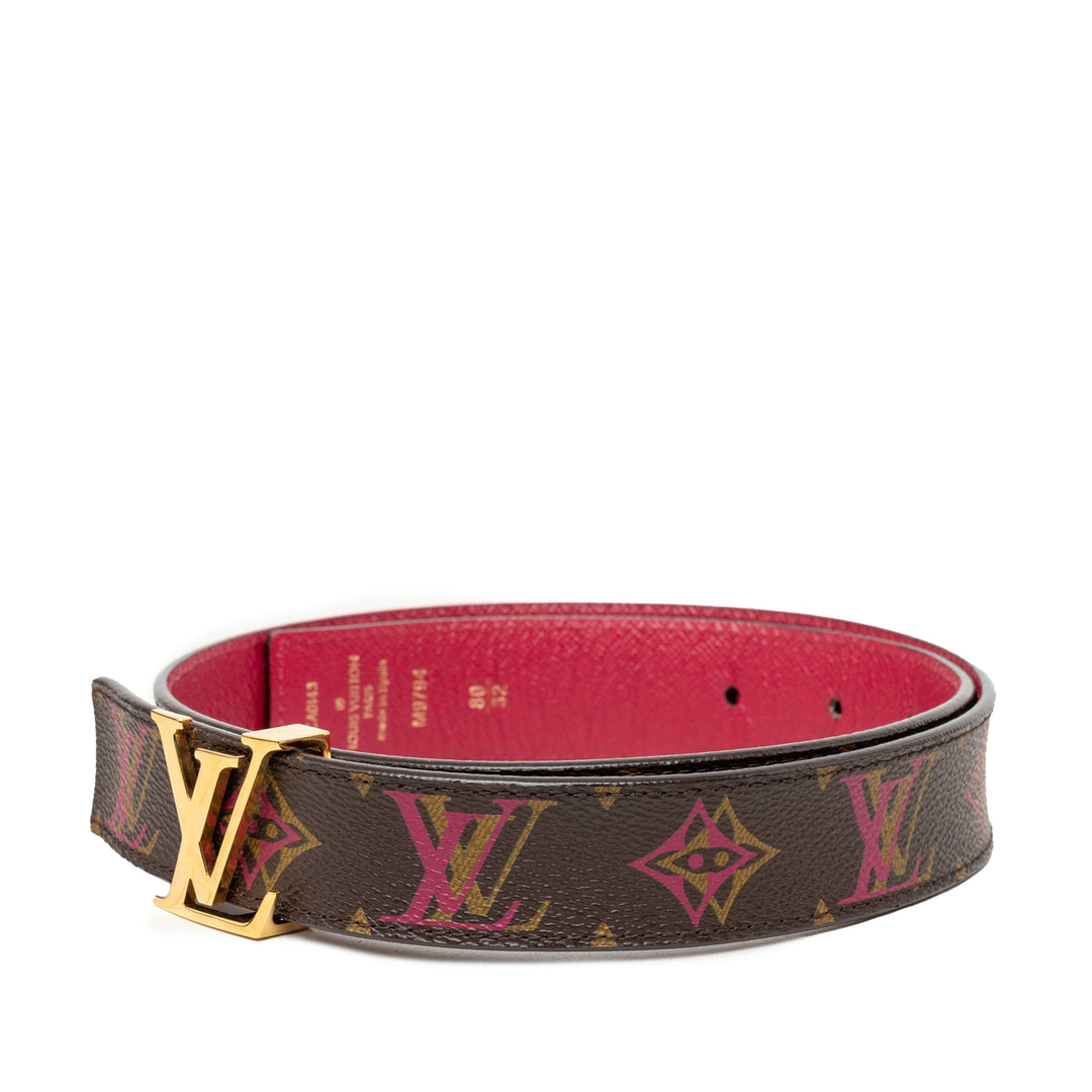 Louis Vuitton Rainbow LV Initiales Réversible Ceinture Monogram Marron – vue 2 – GABY PARIS