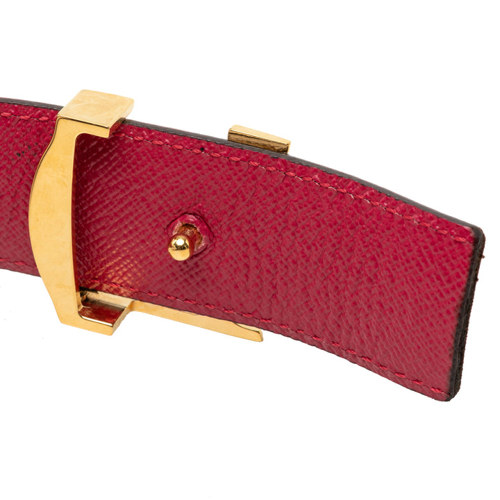 Louis Vuitton Rainbow LV Initiales Réversible Ceinture Monogram Marron – vue 6 – GABY PARIS