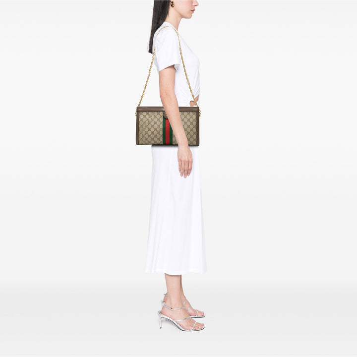Gucci Medium GG Supreme Web Ophidia Chain Sac bandoulière