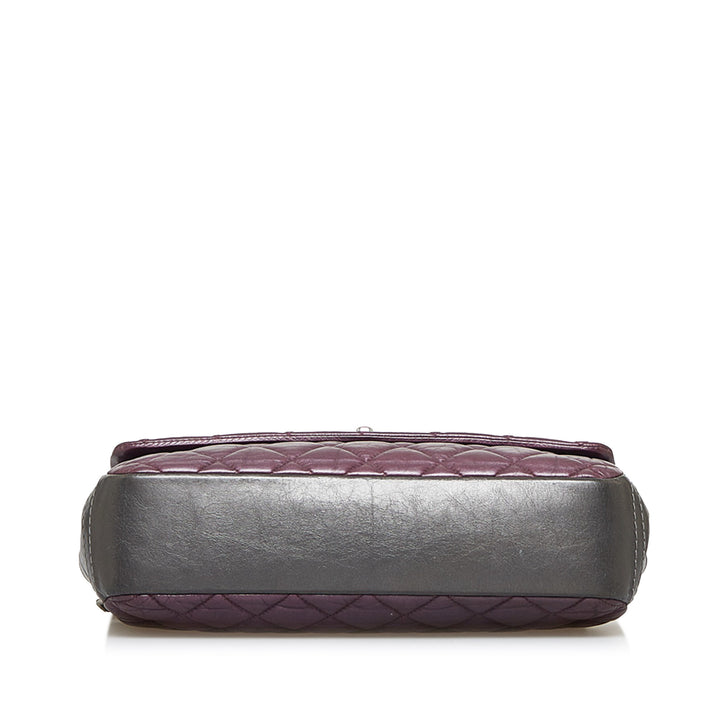 Chanel Glacé Matelasse Portobello à rabat Sac Cuir