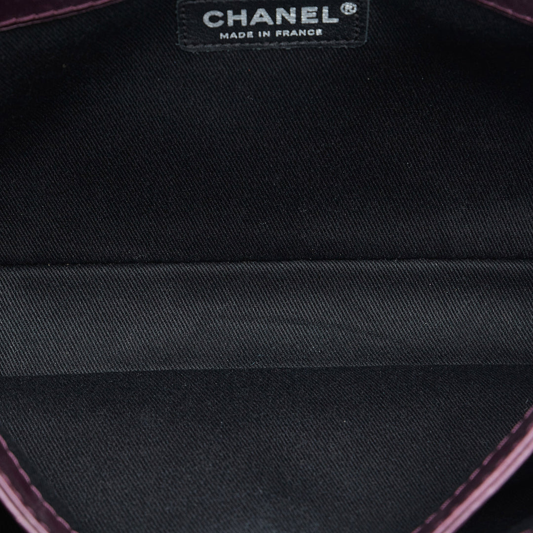 Chanel Glacé Matelasse Portobello à rabat Sac Cuir