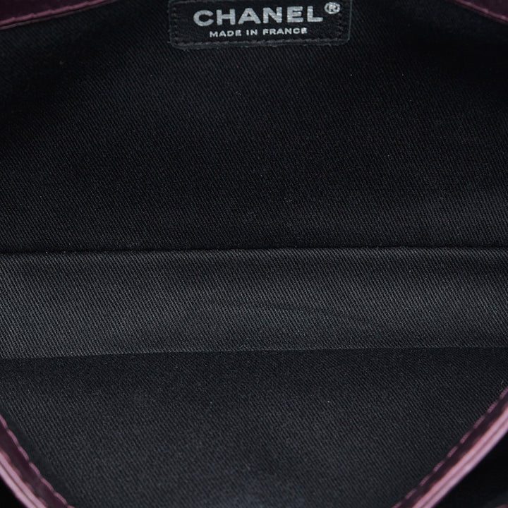 Chanel Glacé Matelasse Portobello à rabat Sac Cuir