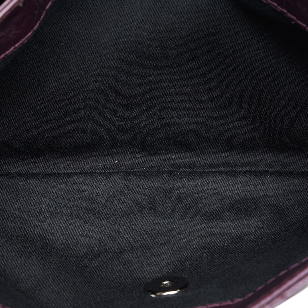 Chanel Glacé Matelasse Portobello à rabat Sac Cuir