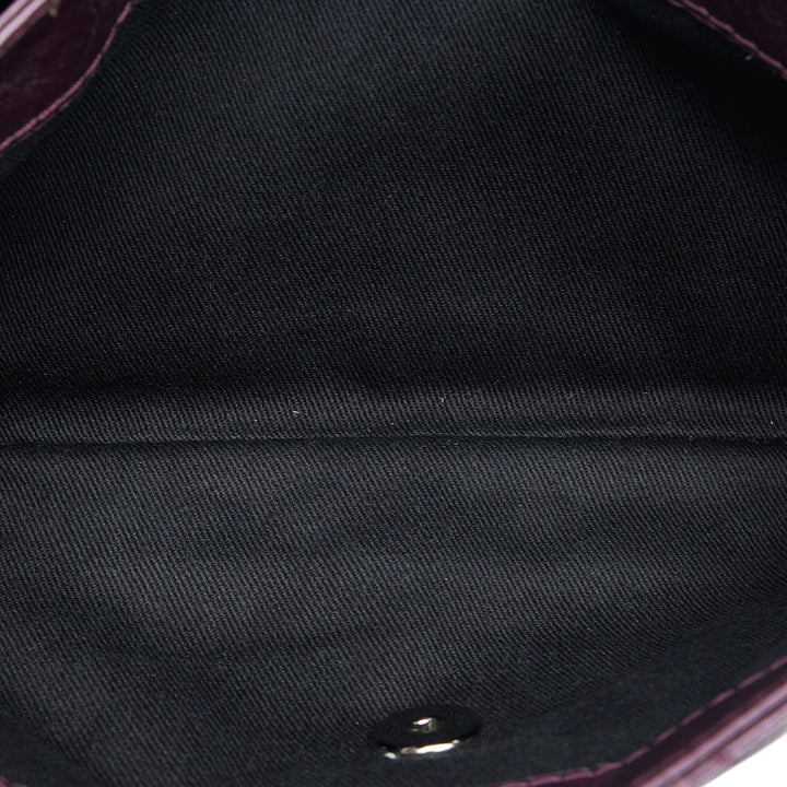 Chanel Glacé Matelasse Portobello à rabat Sac Cuir