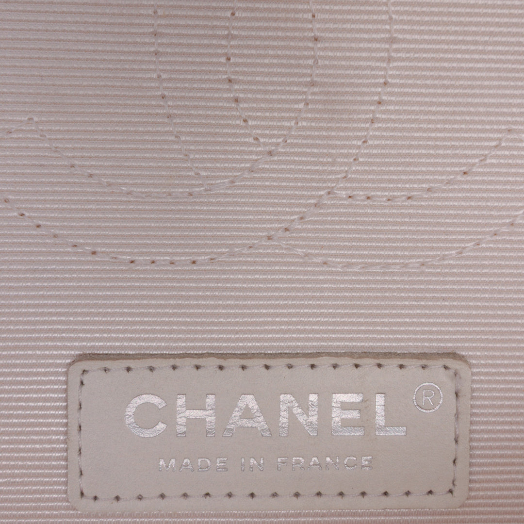 Chanel Medium Classic Tweed Striped Ribbon Double rabat Noir