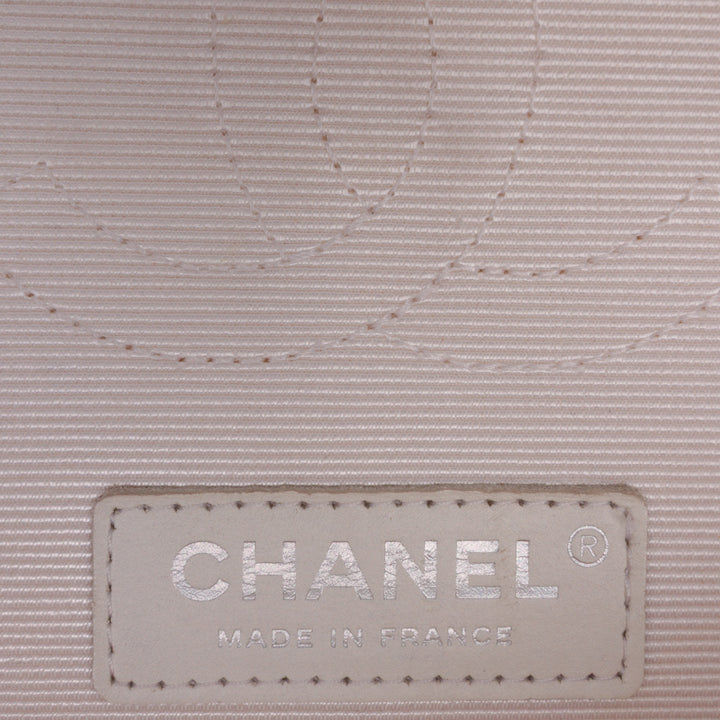 Chanel Medium Classic Tweed Striped Ribbon Double rabat Noir