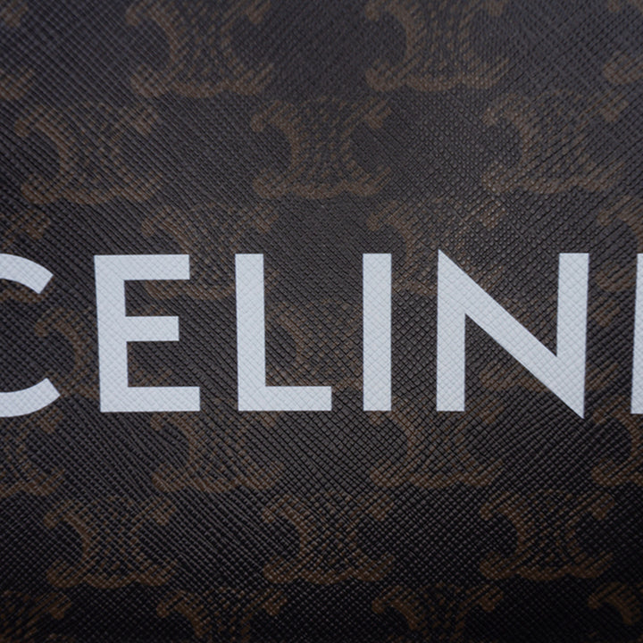 Celine Triomphe Logo Sac caméra Petit Triomphe enduite Marron – vue 5 – GABY PARIS