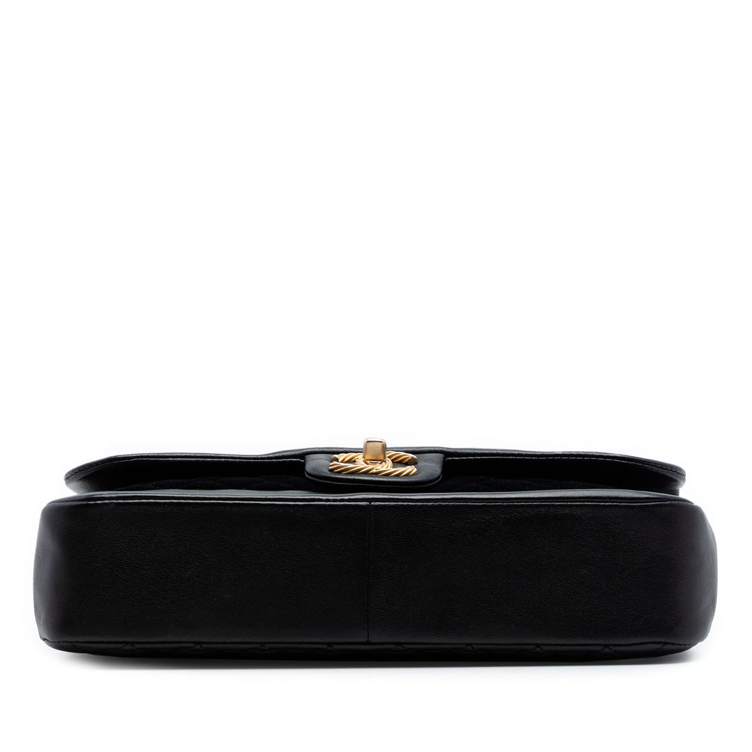 Chanel Paris Cosmopolite Medium Velours et Metallic Cuir d’agneau à rabat
