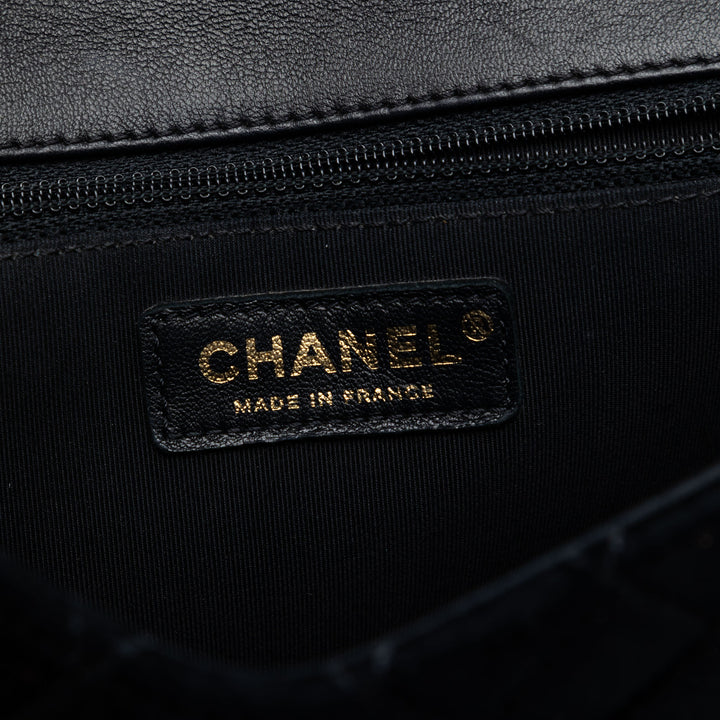 Chanel Paris Cosmopolite Medium Velours et Metallic Cuir d’agneau à rabat