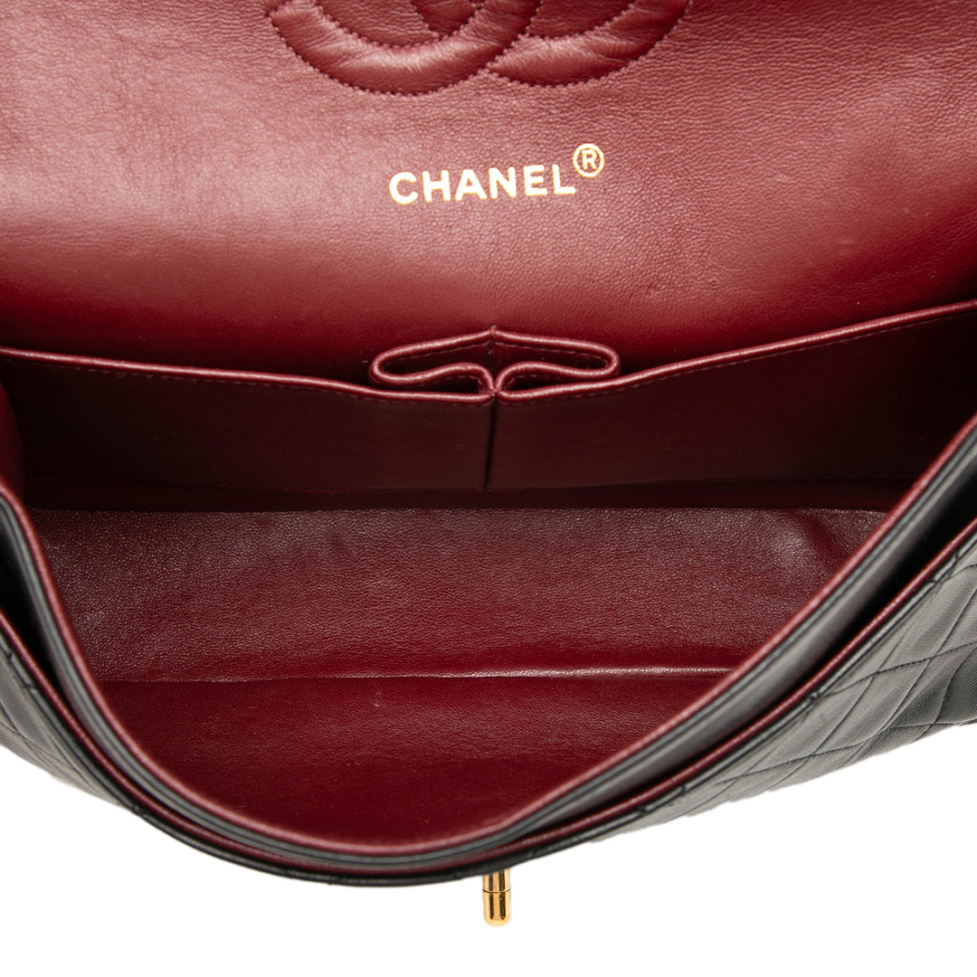 Chanel Classic Double rabat Moyen Cuir d'agneau Noir – vue 4 – GABY PARIS