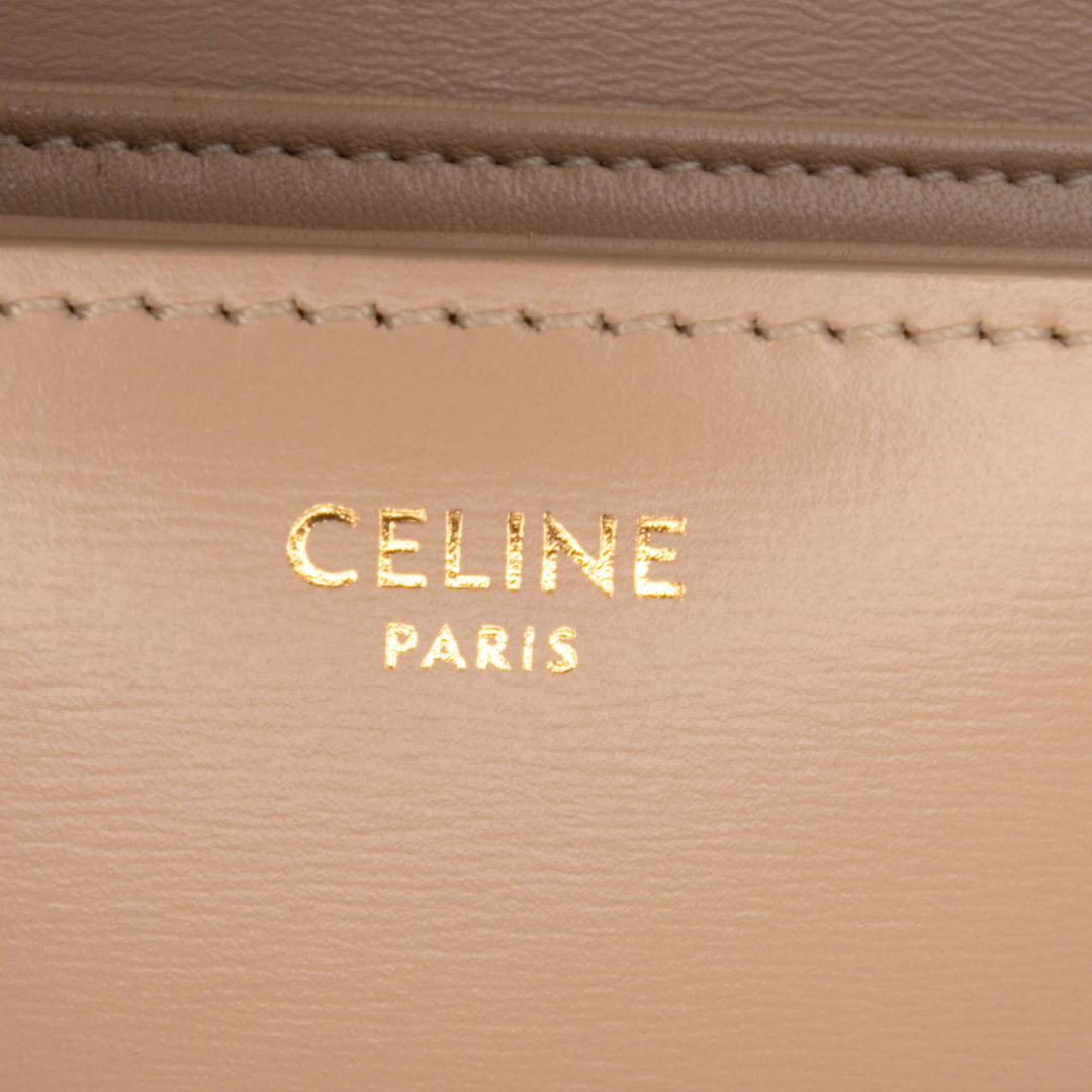Celine Classique Shiny Cuir de veau Triomphe Crossbody Marron – GABY PARIS Authentique