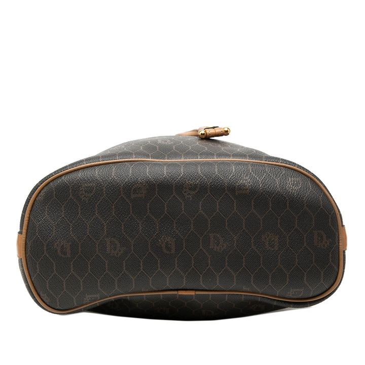 Dior Sac seau Honeycomb à cordon seau Toile enduite Noir – vue 3 – GABY PARIS