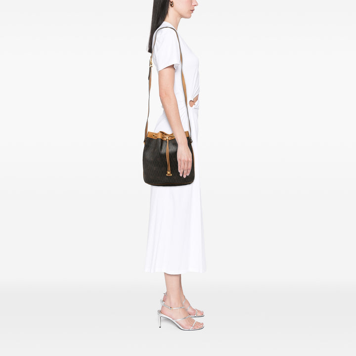 Dior Sac seau Honeycomb à cordon seau Toile enduite Noir – vue 6 – GABY PARIS