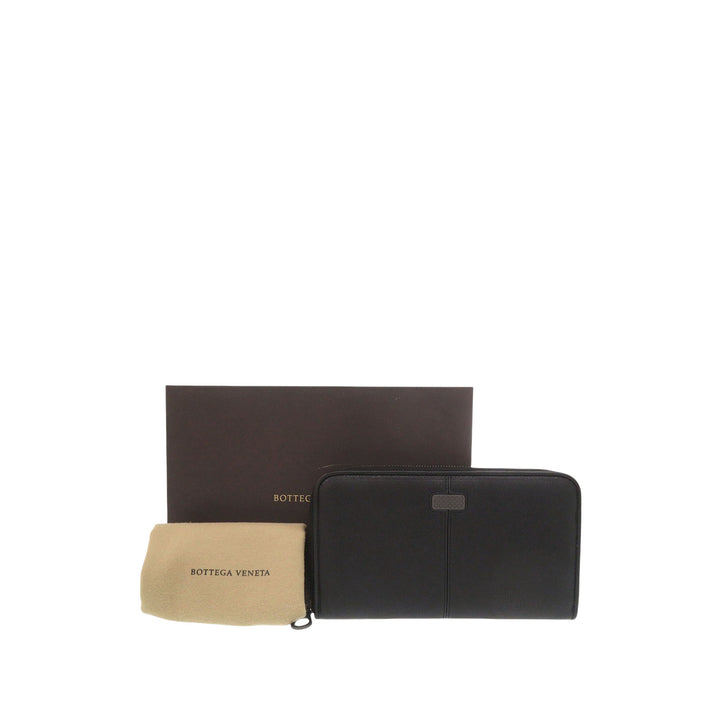 Bottega Veneta Grained Cuir Zip Around Organizer Portefeuille long