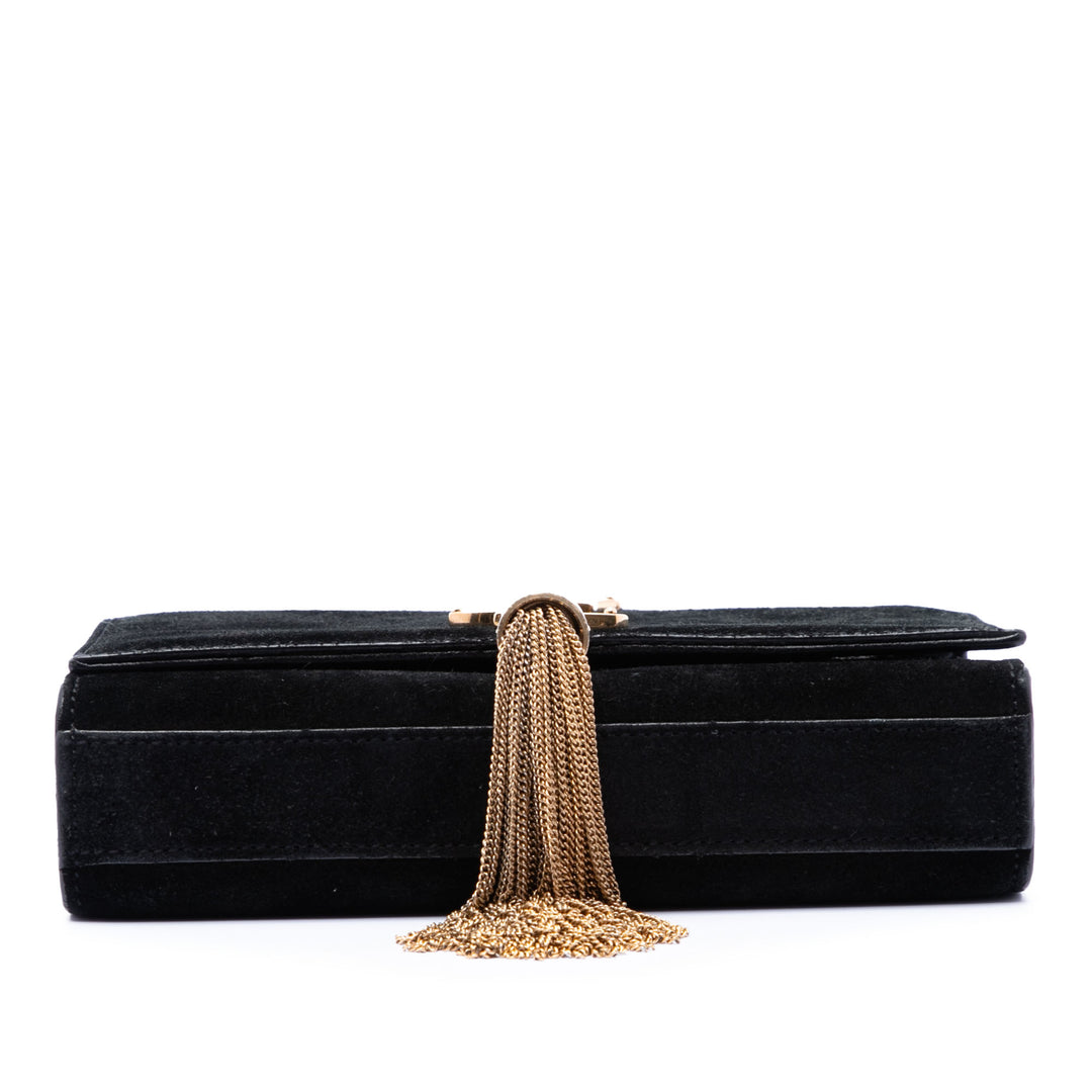 Saint Laurent Small Daim Monogram Kate Pompon Sac porté croisé
