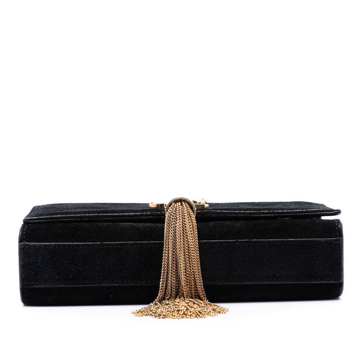Saint Laurent Small Daim Monogram Kate Pompon Sac porté croisé