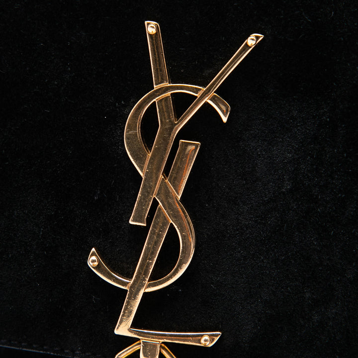 Saint Laurent Small Daim Monogram Kate Pompon Sac porté croisé
