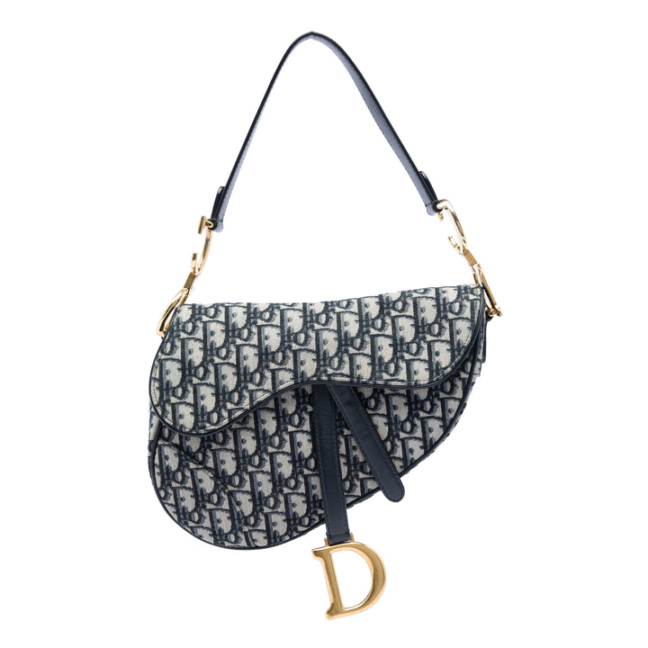 Dior Oblique Toile Saddle Sac