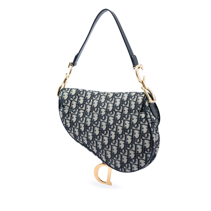 Dior Oblique Toile Saddle Sac