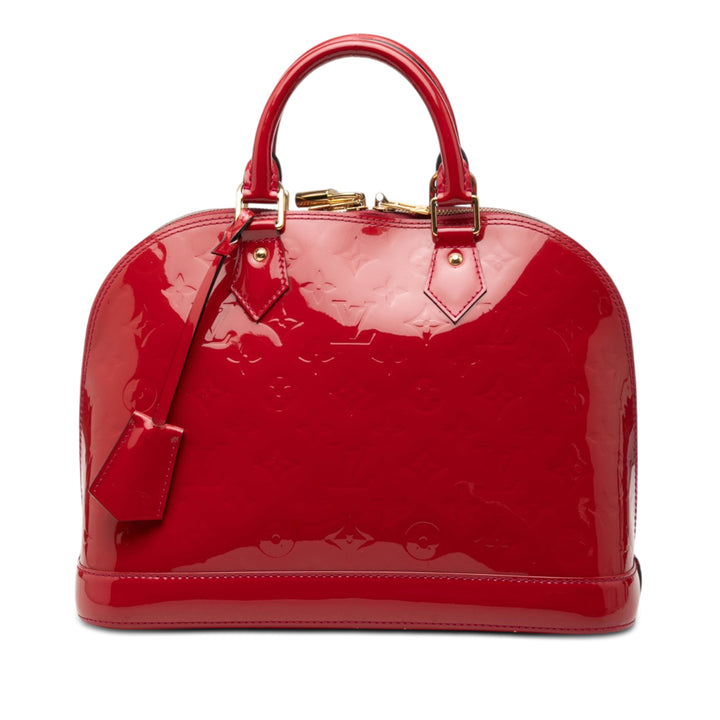 Alma PM Cuir verni Monogram Rouge