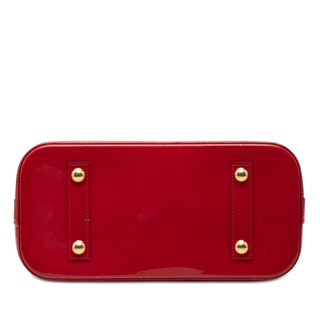 Alma PM Cuir verni Monogram Rouge