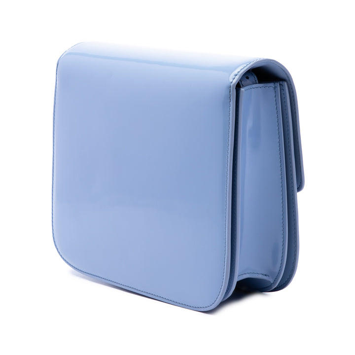 brillant Classic Boîte Moyen Cuir de veau Bleu