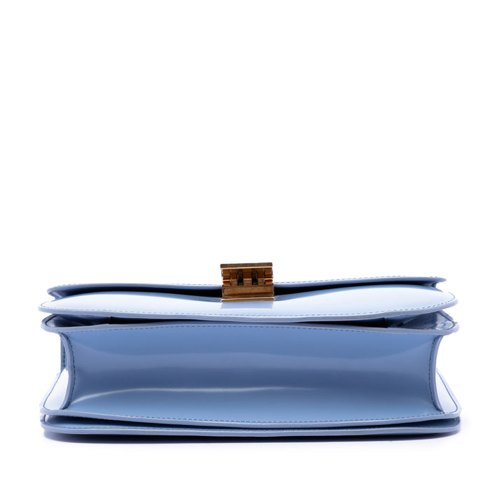 brillant Classic Boîte Moyen Cuir de veau Bleu