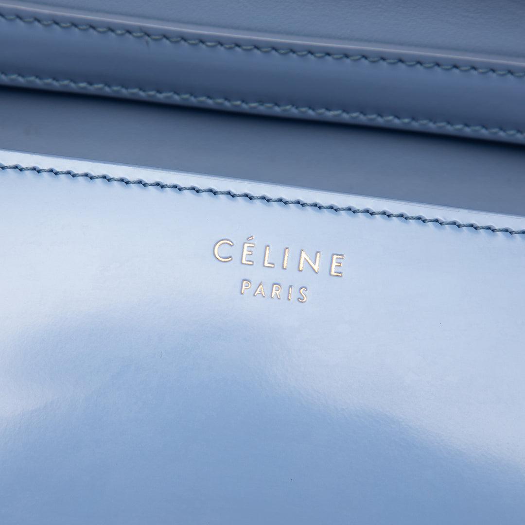 brillant Classic Boîte Moyen Cuir de veau Bleu