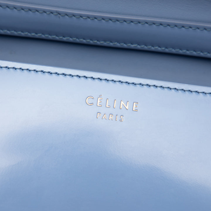 brillant Classic Boîte Moyen Cuir de veau Bleu