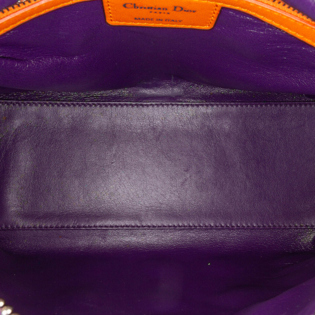Medium Tricolor Lambskin Cannage Lady Dior Pink - Gaby Paris