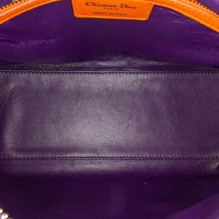 Medium Tricolor Lambskin Cannage Lady Dior Pink - Gaby Paris