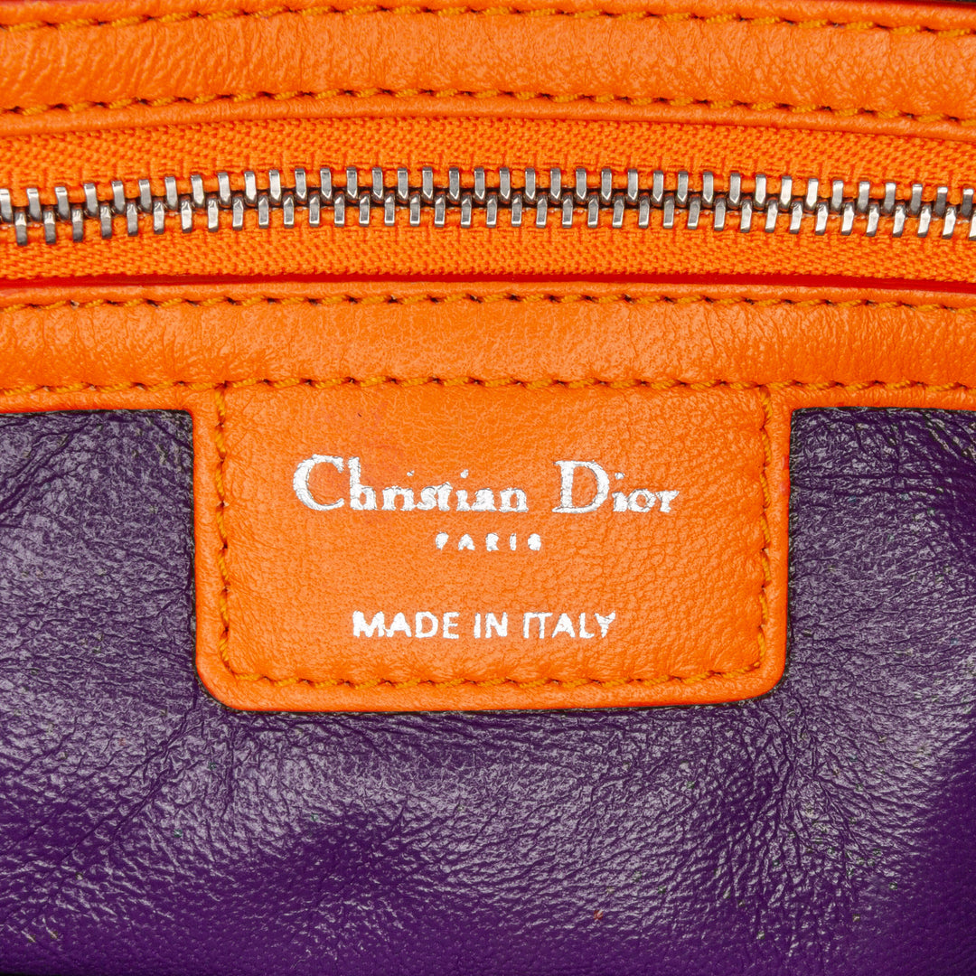 Medium Tricolor Lambskin Cannage Lady Dior Pink - Gaby Paris