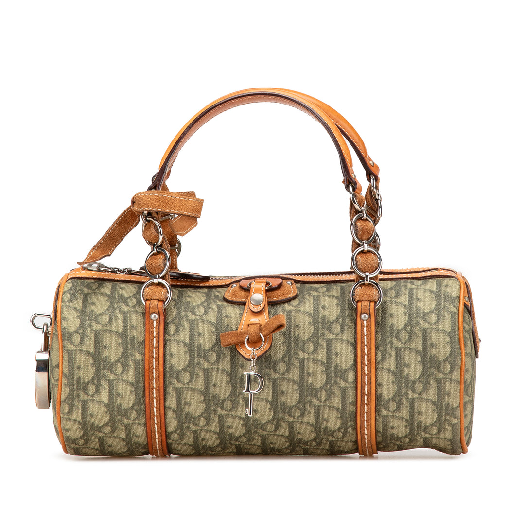 Diorissimo Trotter Coated Canvas Romantique Handbag Green - Gaby Paris
