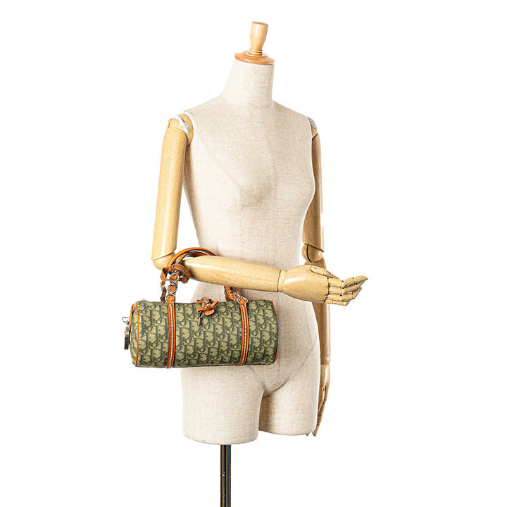 Diorissimo Trotter Coated Canvas Romantique Handbag Green - Gaby Paris