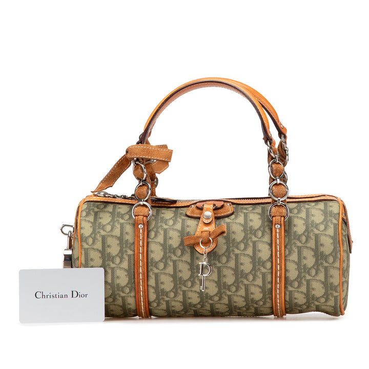 Diorissimo Trotter Coated Canvas Romantique Handbag Green - Gaby Paris