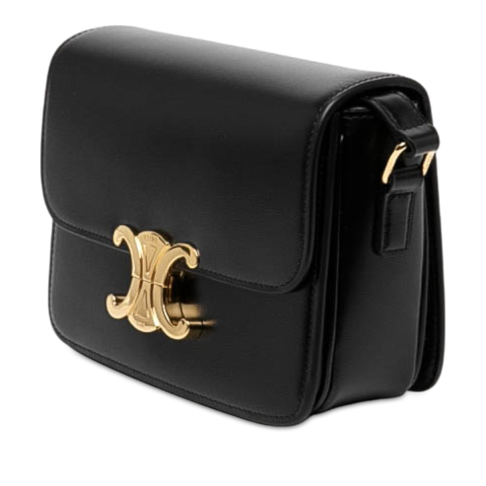 Celine brillant Triomphe Sac Teen Cuir de veau Noir – vue 2 – GABY PARIS