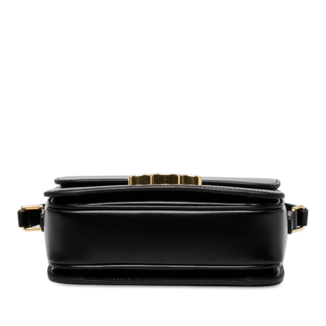 Celine brillant Triomphe Sac Teen Cuir de veau Noir – vue 3 – GABY PARIS