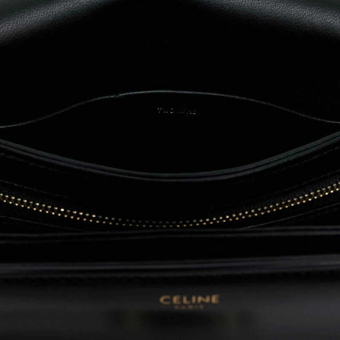 Celine brillant Triomphe Sac Teen Cuir de veau Noir – vue 5 – GABY PARIS