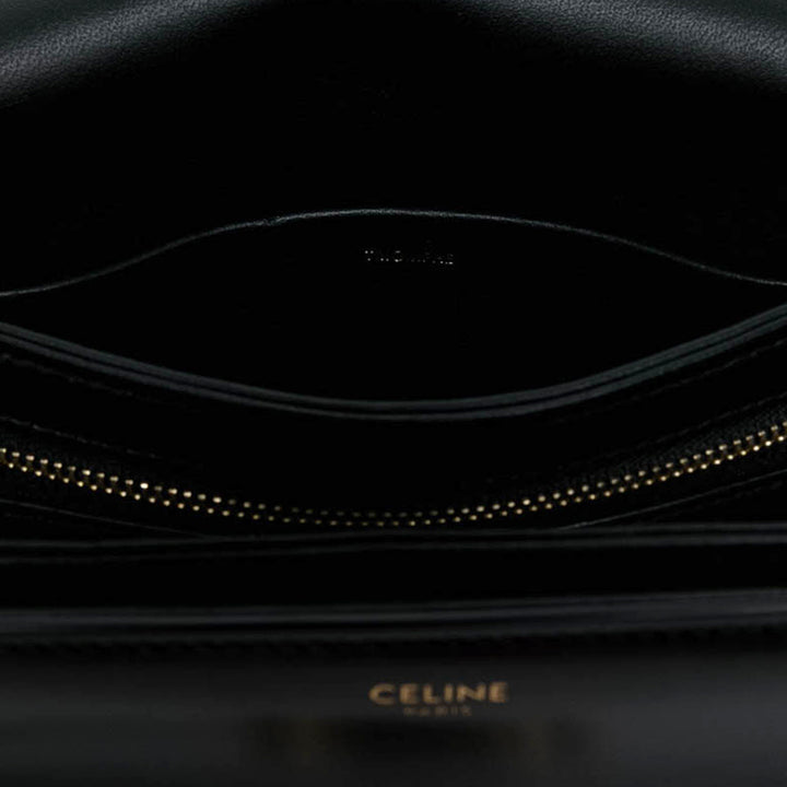 Celine brillant Triomphe Sac Teen Cuir de veau Noir – vue 5 – GABY PARIS
